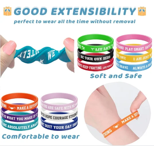 Customized Anti-Mosquito Silicone Wristband Rubber Round Baby Kids Mosquito Colored Inspirational WristbandsRepellent Bracelets