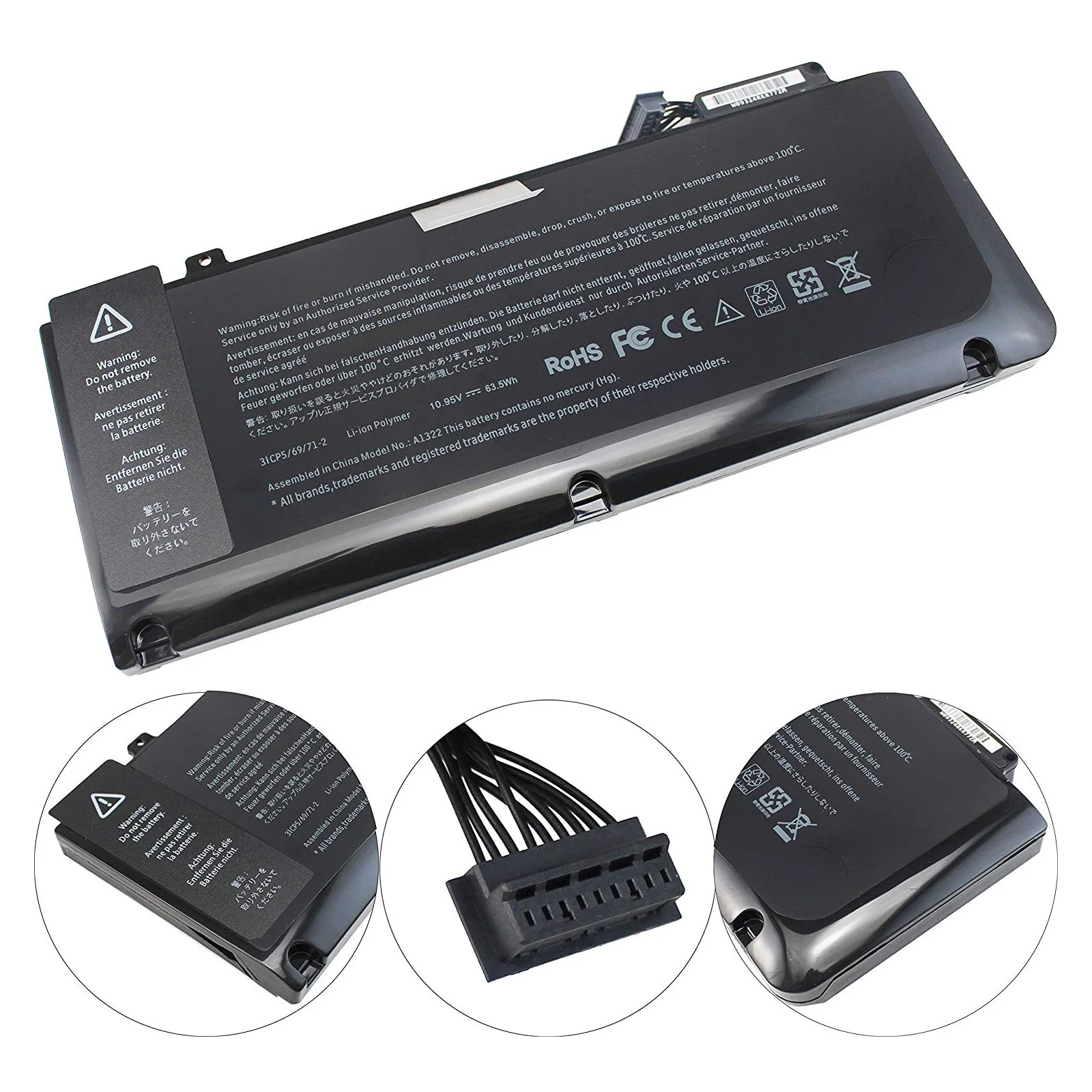 Mac book Pro батарея Замена для Appl 13 дюймов A1322 A1278 Mid 2012 версия 10 95 V Аккумулятор ноутбука