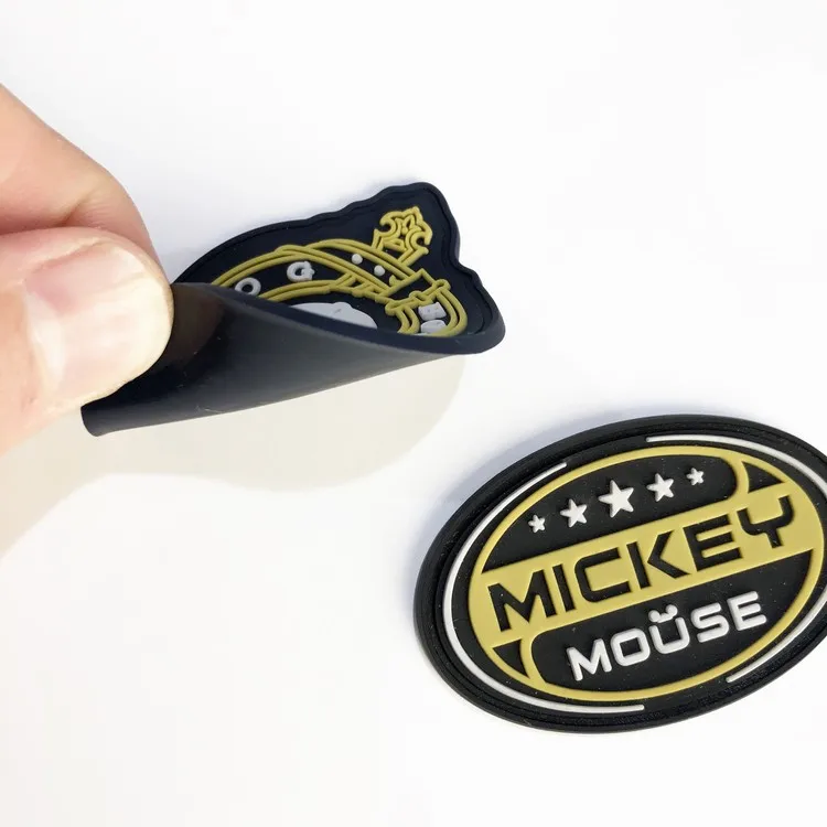 Garment Accessories Custom 3D Embossed Logo Soft PVC Label Rubber Patch for Clothes