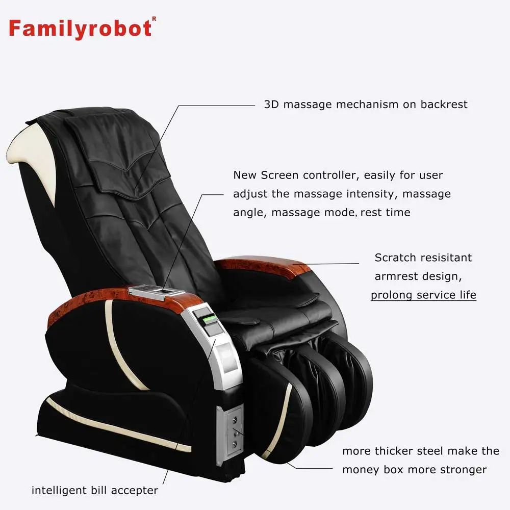 Newest Smart Commercial Coin And Bill Massage Chair For Full Body