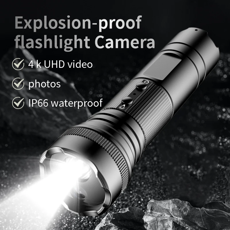 1800W Photo Video Flashlight Recorder Outdoor Adventure LED Light Waterproof Sports Camera
