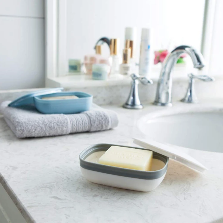 Amazon Hot Sale Soap Holder Plastic travel Soap Dish Portable Soap Tray Holder