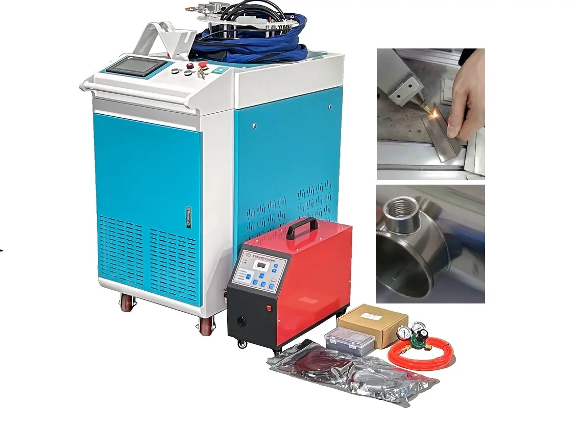 ZHONG DE 3 in 1 1000w 1500w 2000w hand-held optical fiber laser metal cutting and welding cleaning machine
