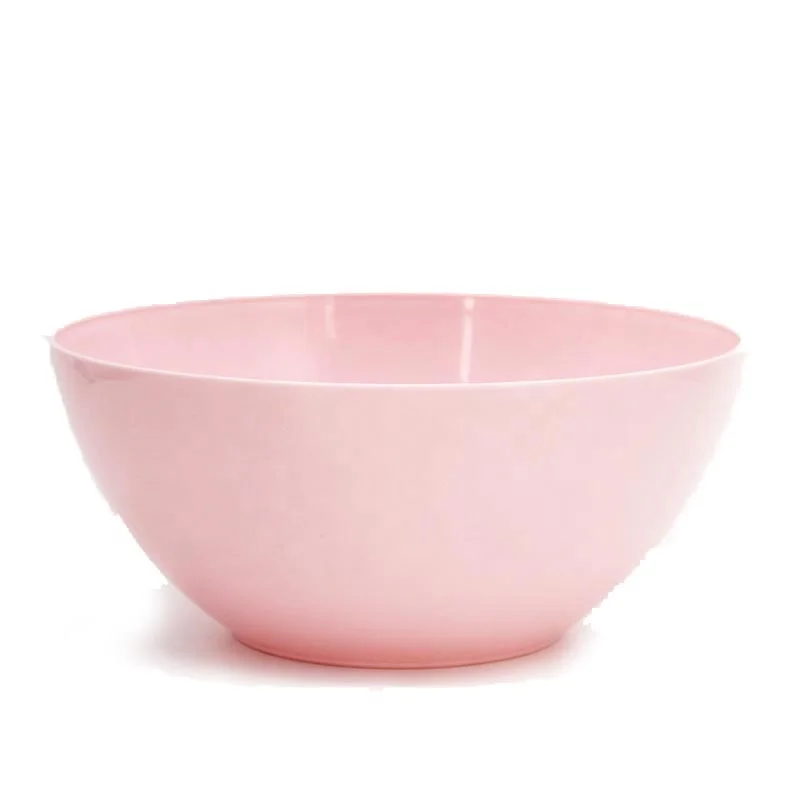 Pink 10-Inch Plastic Serve Mixing Bowl  for Cereal Snacks Popcorn Salad and Fruits