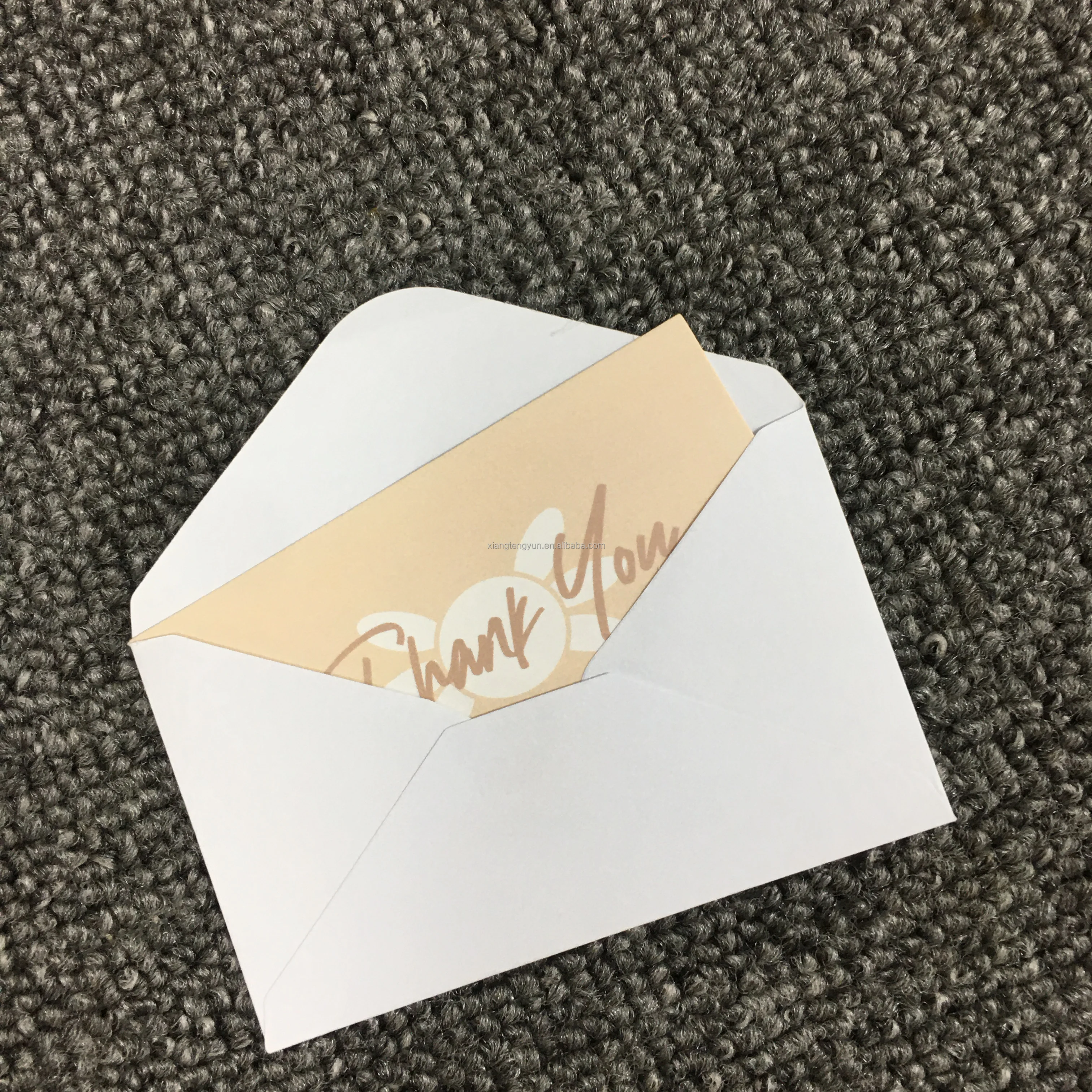 China Factory Custom Kraft Recyclable Paper Invitation Envelope Natural Brown Color Envelope