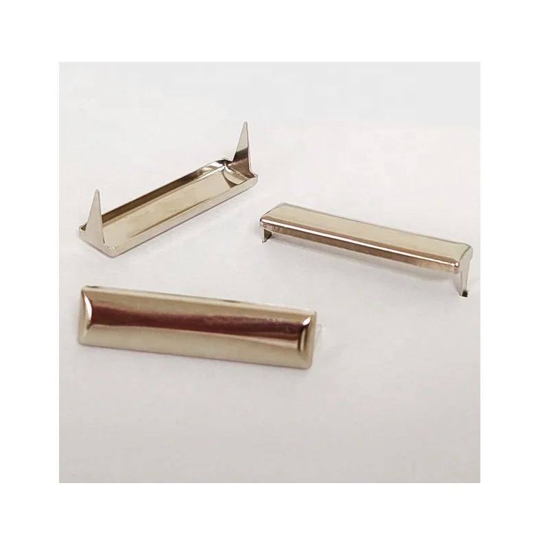 32x8 mm metal jaw square spike 2 prong claws nail rivet for leather fastening staples 4 claws brass rivet for handbags and denim