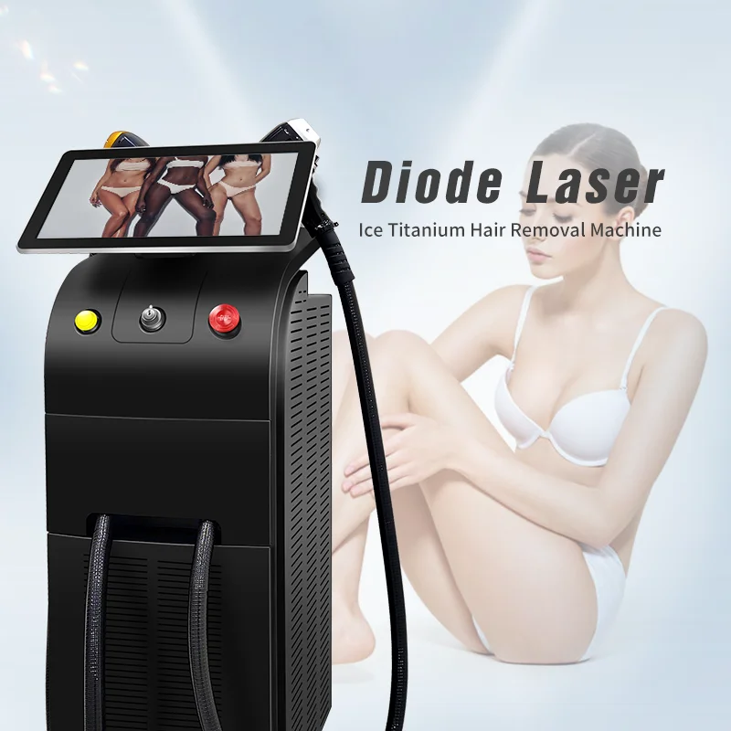 titanium ice diode laser epilator epilation hair removal machine for sale with 3 wavelengths 755 808 1064nm all skin type