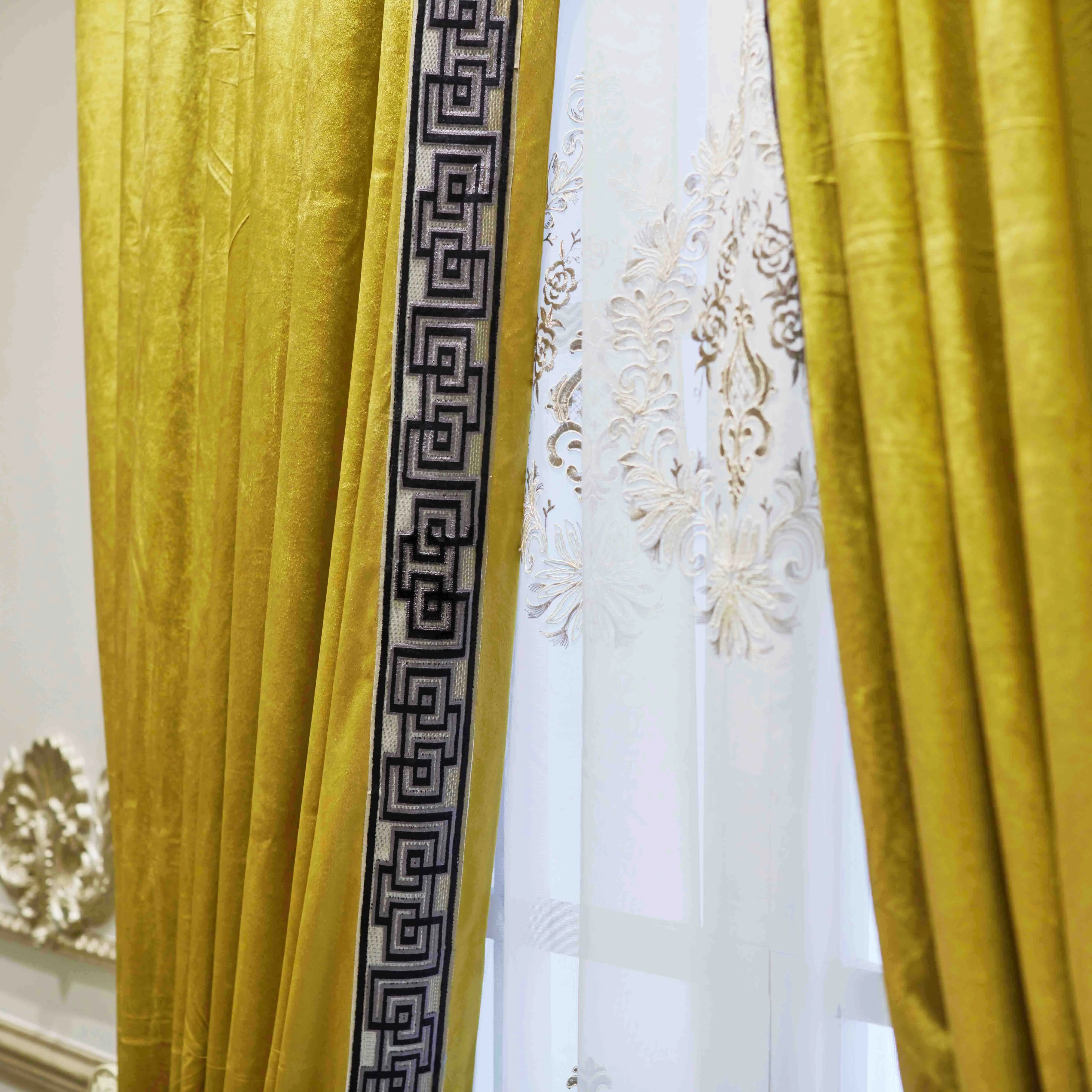 
JBL Solid Color Dutch Velvet Curtain Fabric Multi-color Optional Shading Bedroom Study Curtains 