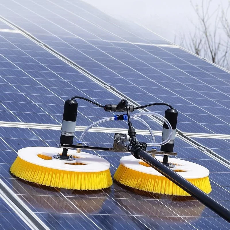 Factory Price PV Panel Rotating Brush Water Cleaning Dry Cleaning Solar Cleaning Brush