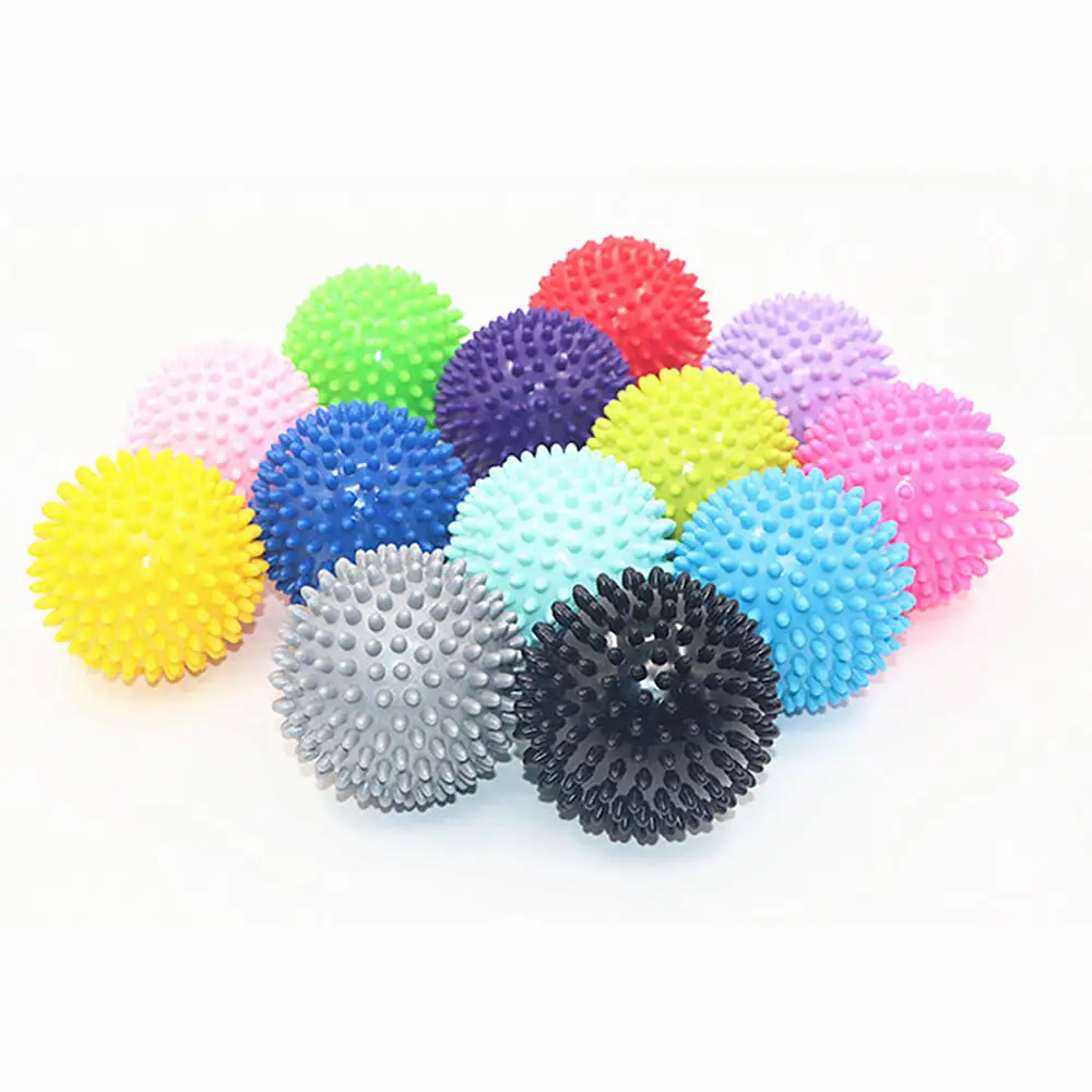 PVC Sports Foot Massage Spiny Grip Gym Fascia Relaxation Decompression Tool 6.8/7.5/9cm Spiked Yoga Ball