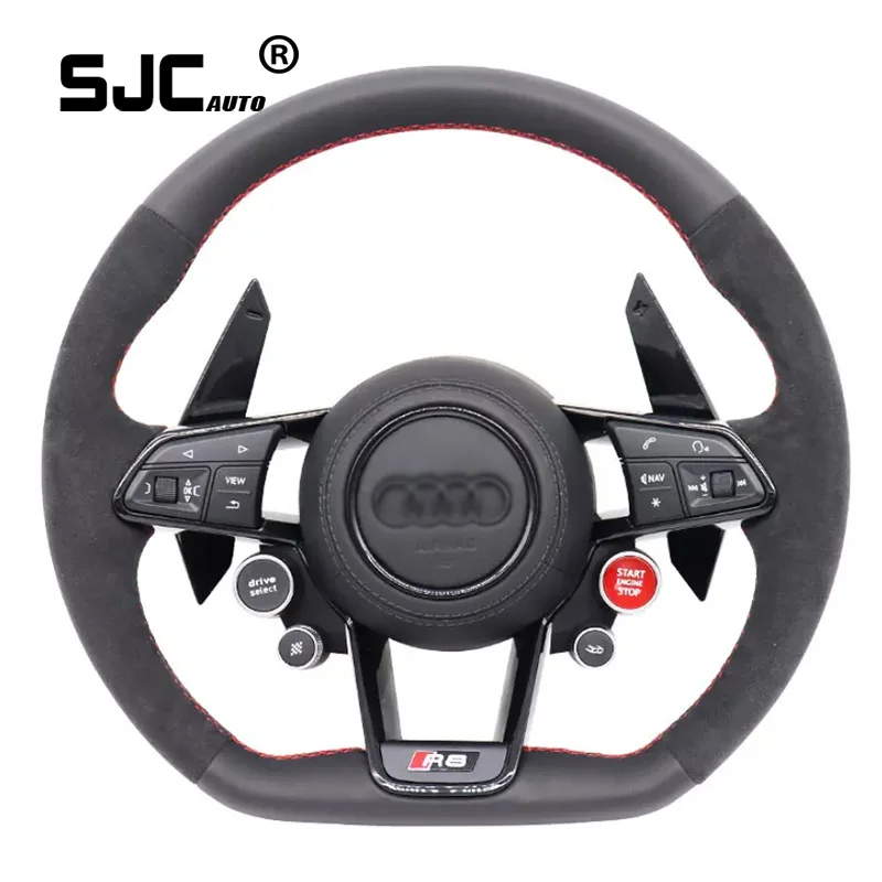 Hot-Sales Customized Leather Steering Wheel with Carbon Fiber LED For Audi RS S R8 TT TTRS A5