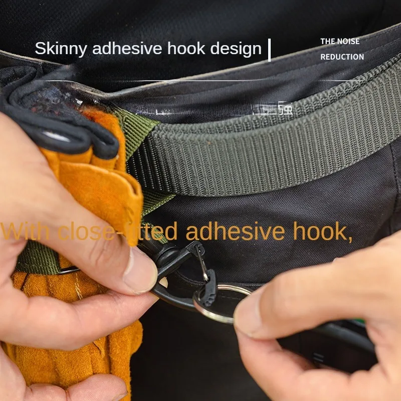 Multi Anti-Lost Gloves Hanging Hook Outdoor Camping Tactical Nylon Webbing Triangle Buckle Carabiner Keychain