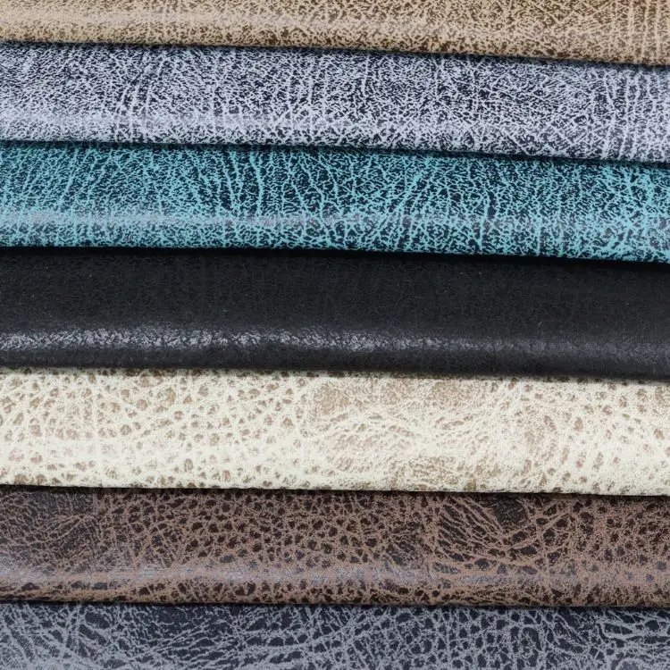 Shaoxing wholesale leather looking fabric for sofas upholstery