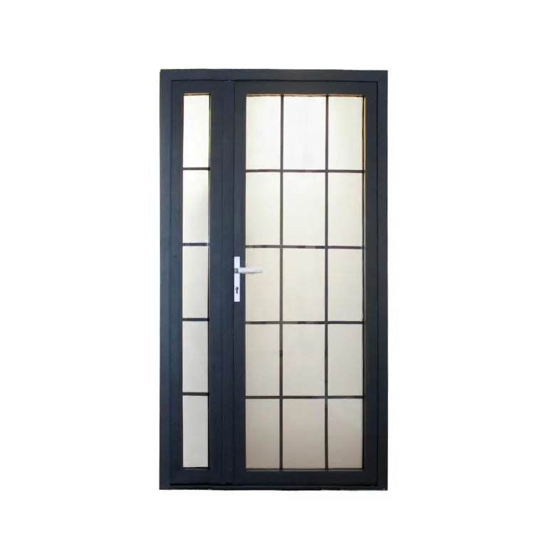 High Quality 10 Years Warranty Soundproof Aluminum Inward Glass Casement Door For Bathroom