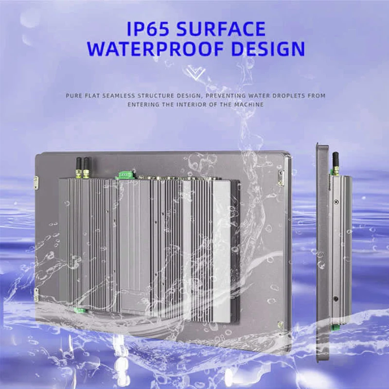 15-Inch Wall-Mounted Industrial Control All-in-One Tablet PC Fully Enclosed with Aluminum Frame Embedded for Workshop Use