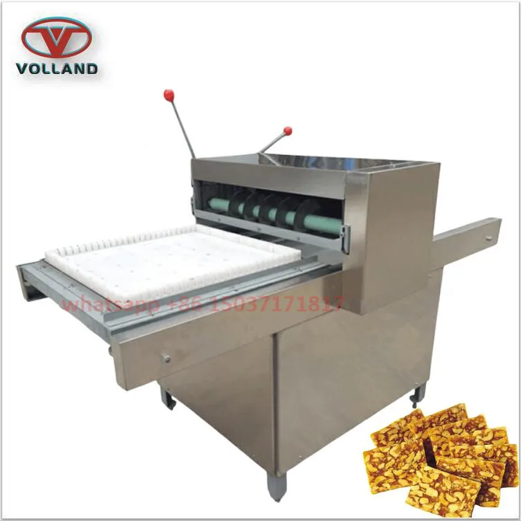 sticky popped rice candy dicer/sesame bar cutter/cereal candy bar cutting machine