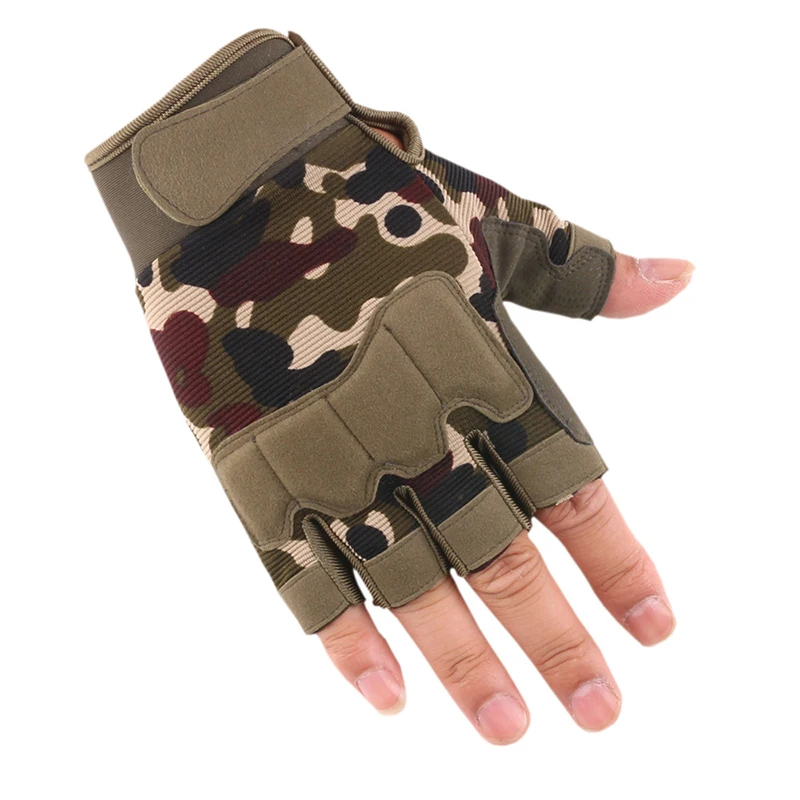 Half-finger Military Tactical Gloves Outdoor Fitness Palm Protective Military Training Camouflage Gloves Sports Protective Gear