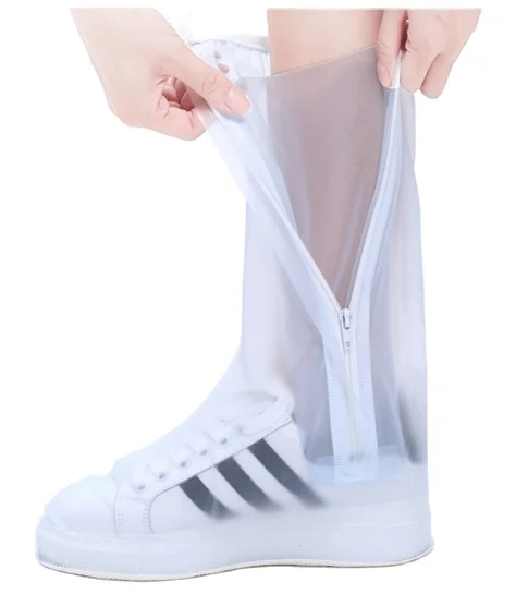 PVC waterproof plastic shoe covers can be reused non-slip shoe covers