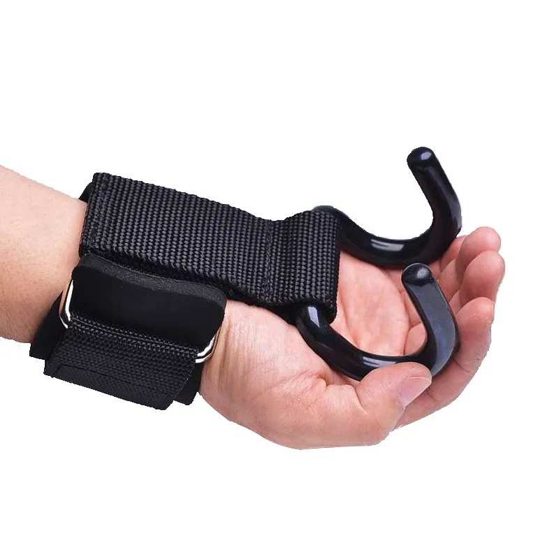Cotton Hard Pull Wrist Lifting Straps hook Grips Band-Deadlift Straps with Neoprene Cushioned Wrist Padded Anti-Skid Silicone