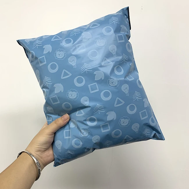 Stock Biodegradable Plastic Mailing Bag Floral Custom Logo Clothes Apparel Bag Plant Based Poly Mailer Wig Mailing Shipping Bags