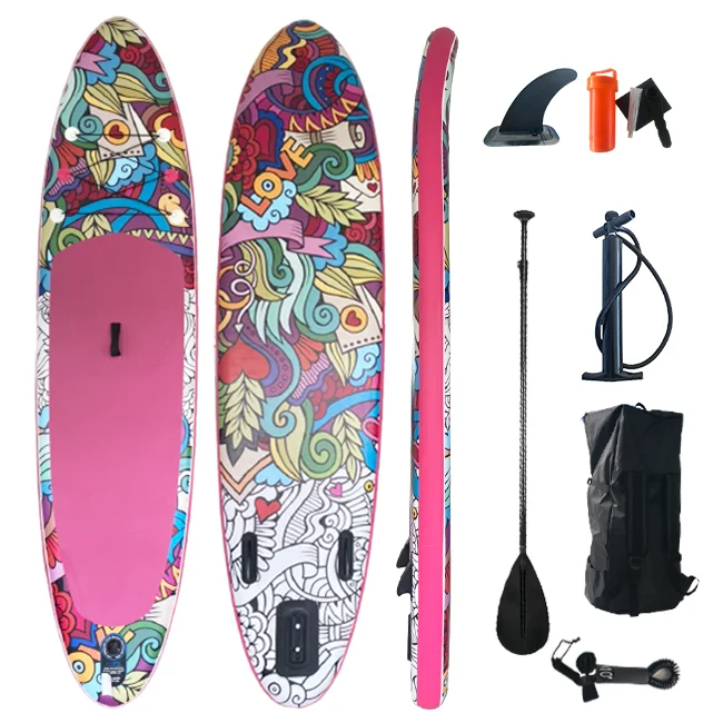 Supboard надувные деревянные печатные весло доска sup