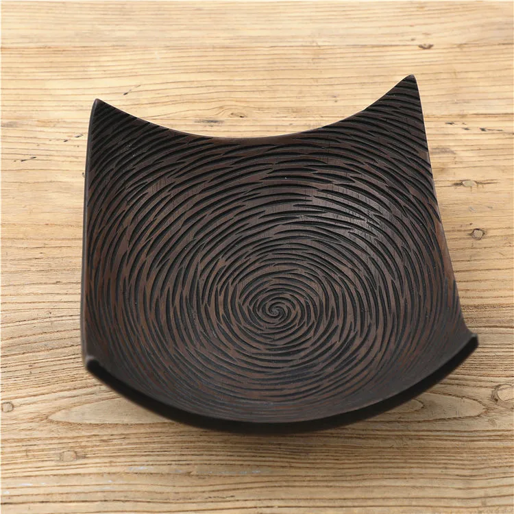 Creative high quality design craft resin art crafts golden home decoration tray with ball