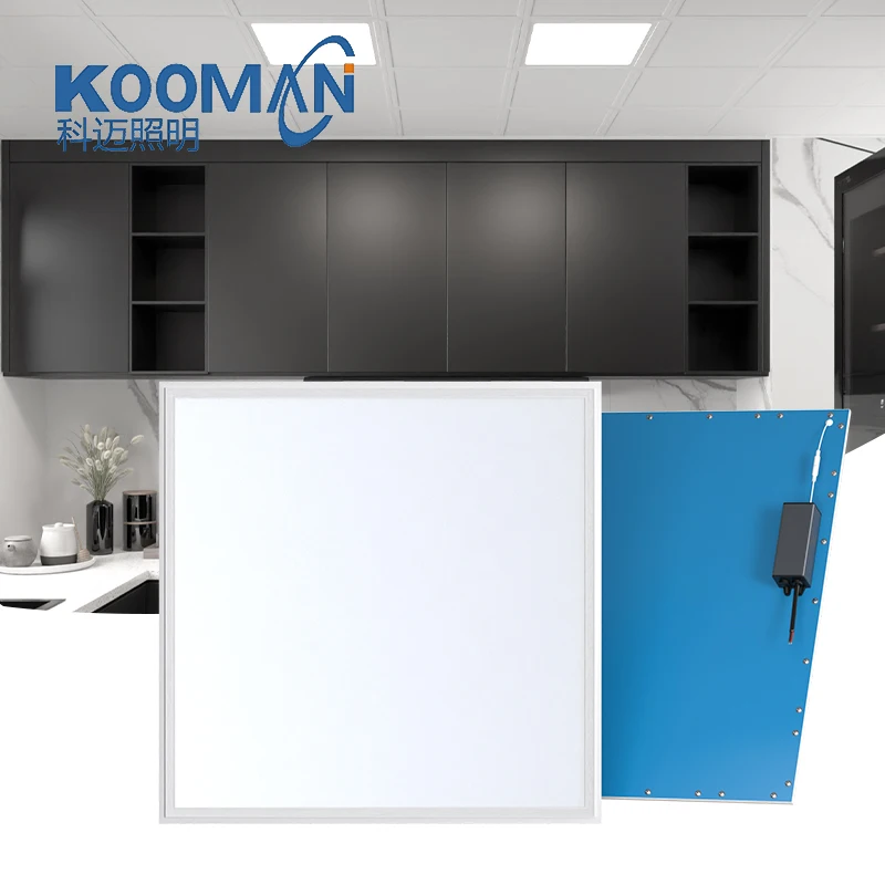 School Hospital Kitchen Slim LED Panel Light 60w 72w 2x2 2x4 Square Recessed Ceiling Flat Backlit Led Panel Light