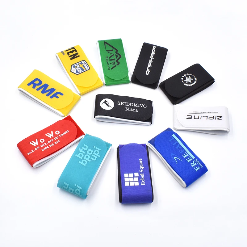 Hot selling customized logo hook and loop ski strap
