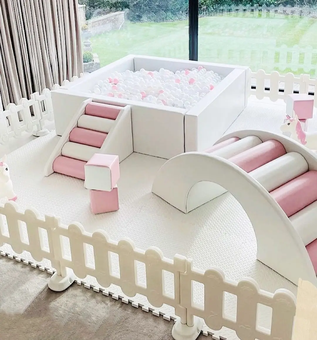 pink and white factory Soft Foam Children Educational Play equipment toy Building Blocks for Toddlers and Preschoolers play set