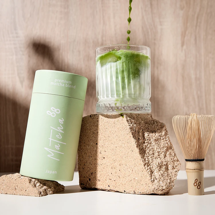 Recycclable Biodegradable Paper Tube With Custom Metal Lid Mouth Sealing for Loose Leaf Tea