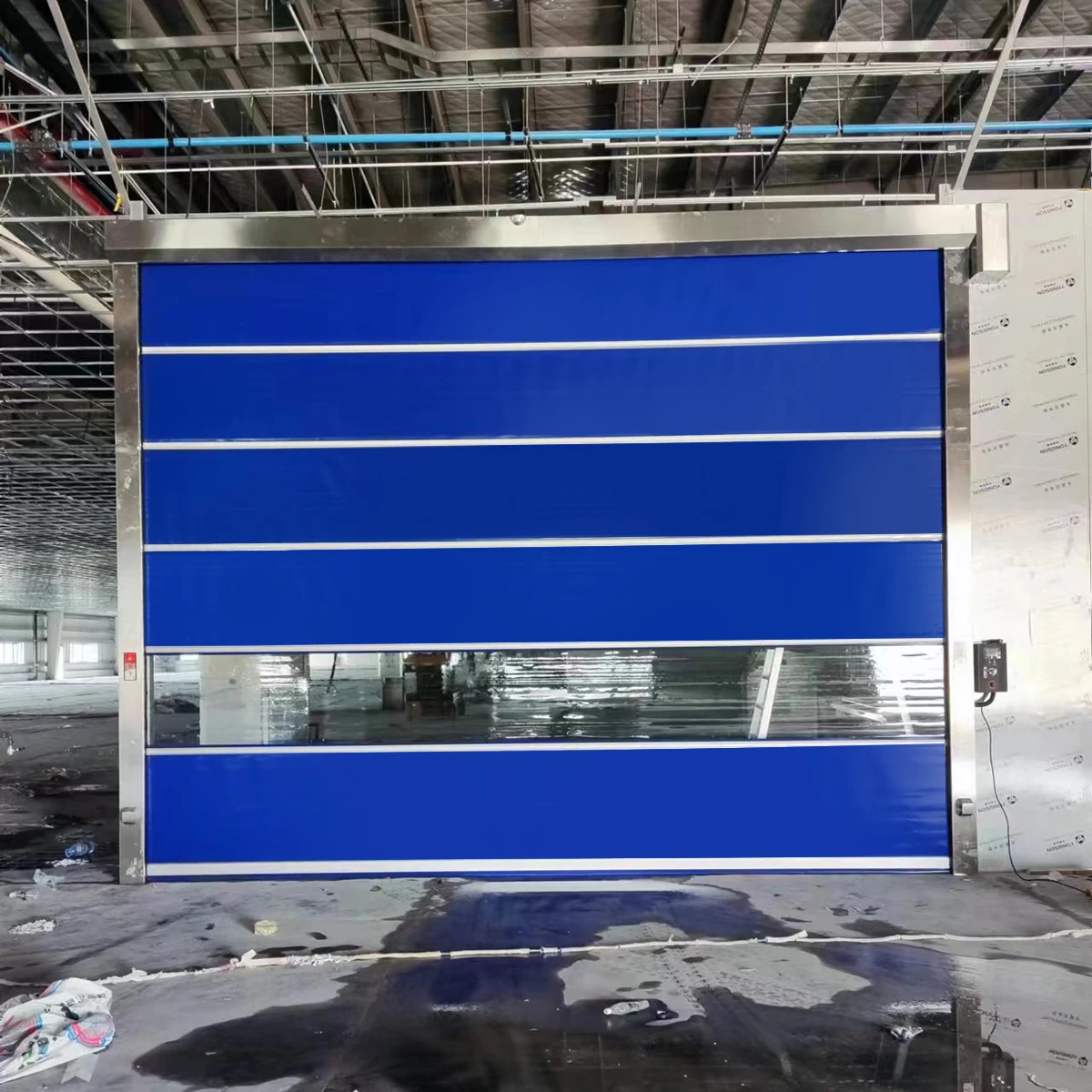 Automatic Aluminium Fast Rolling Sheet Shutter Garage High Speed Door For Car Washes
