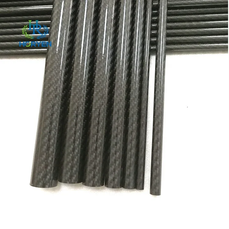 High modulus lightweight twill plain carbon fiber pipe tubing