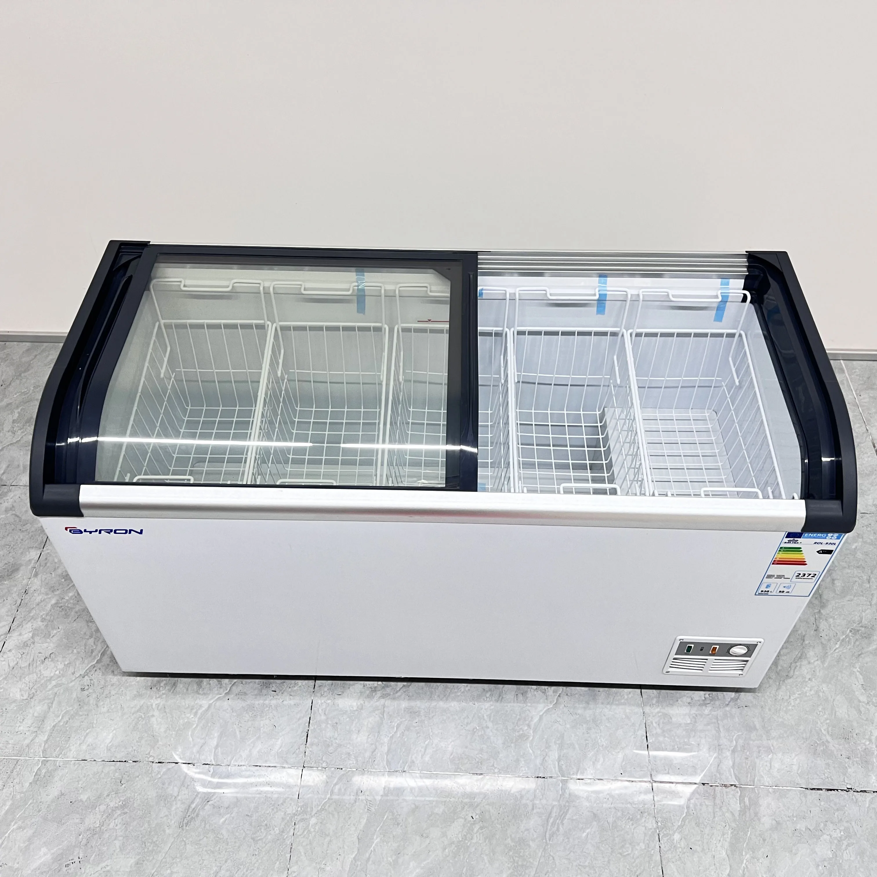 Wholesale Customized Good Quality Commercial Home Supermarket Ice Cream Fridge Deep Horizontal Display Freezer