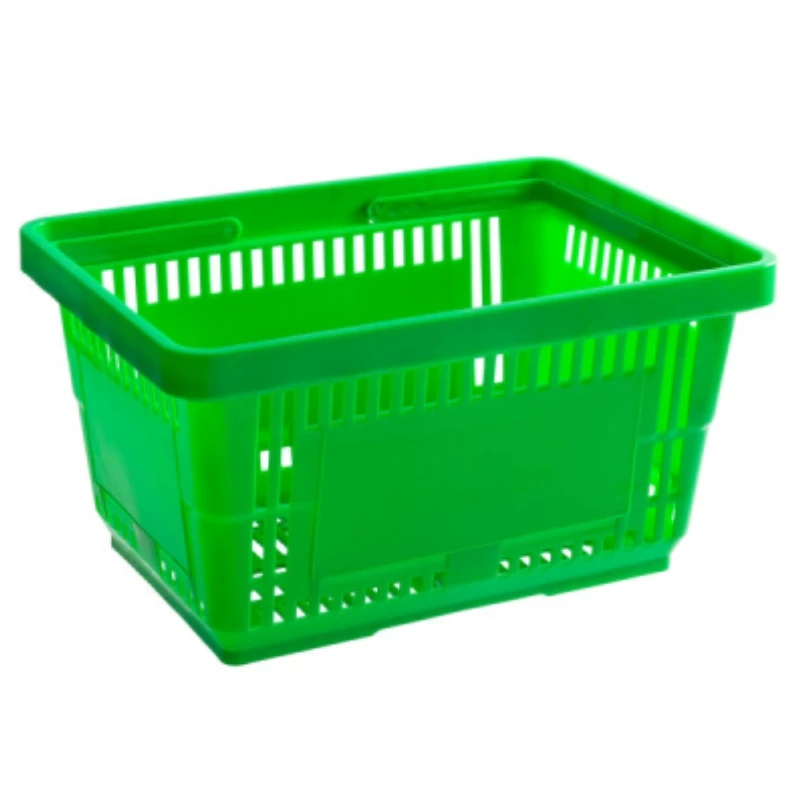 Plastic Shopping Basket Supermarket with Handle