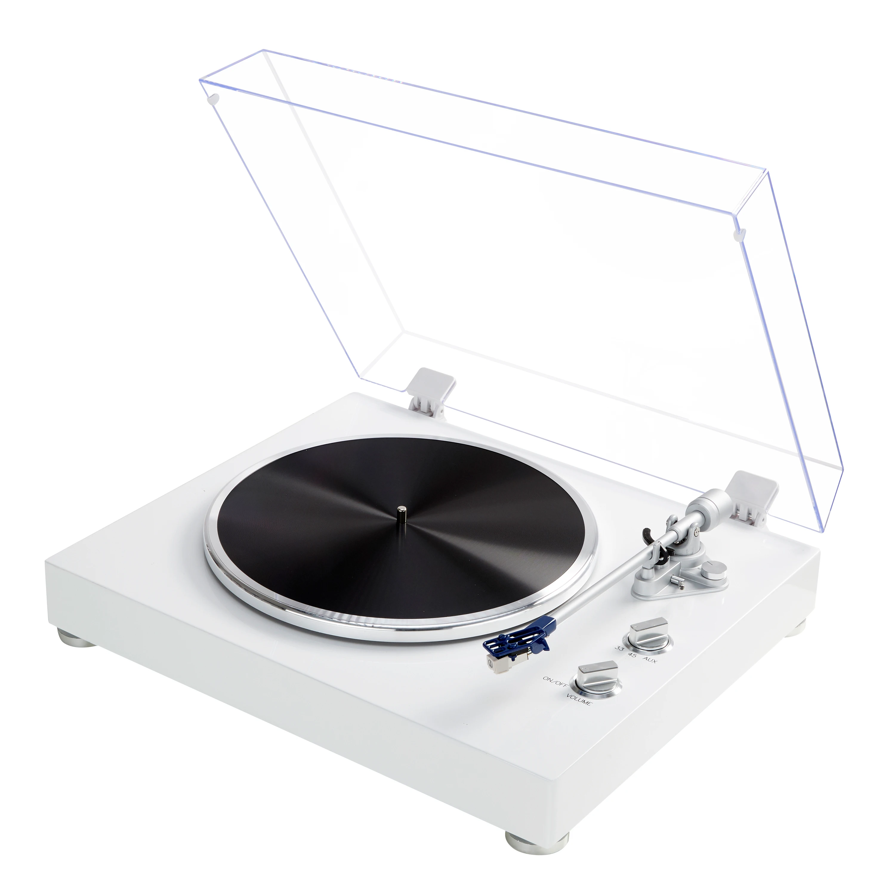 Audio-Technical AT-3600L Fully Automatic Belt-Drive Stereo Turntable Black Hi-Fidelity Plays 33 1/3 and 45 RPM Vinyl Records