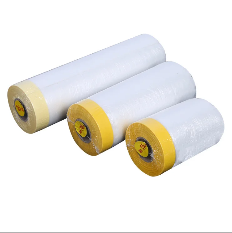 Pre Taped Masking Film Roll 55cm width