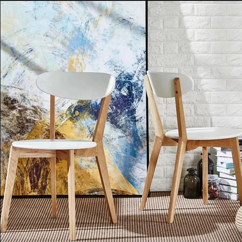 Factory OEM ODM Cafe Restaurant Furniture Dinning Chairs Wooden Dining Chair with Oak Wood Legs