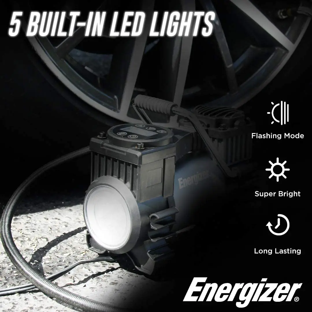 Energizer Portable air-compressors 12v car tire pump max150PSI with LCD display