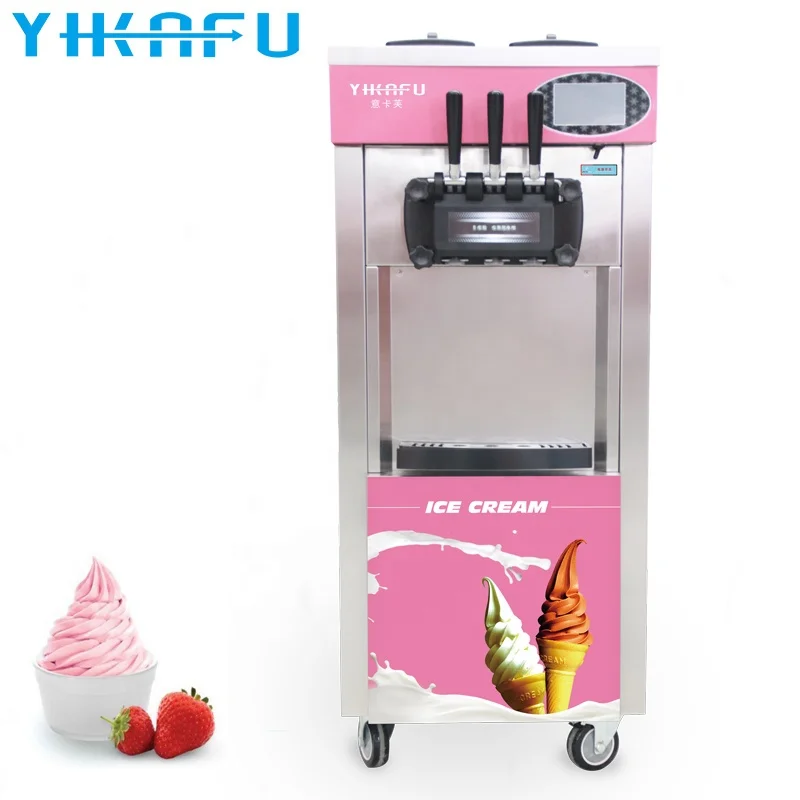 Comercial  Small Soft Automated Ice Cream Machine Maker Snow Ice-Cream Rolls Making Machine