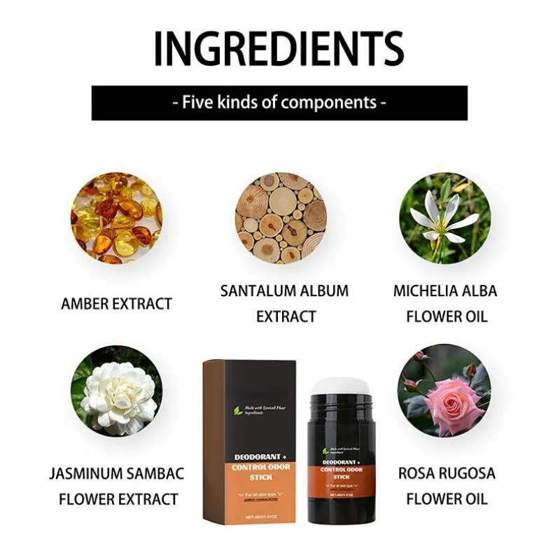 Wholesale Private Label 24hr Odor Protection Non-Staining Non-Sticky Aluminum Paraben Free Mineral Deodorant Stick