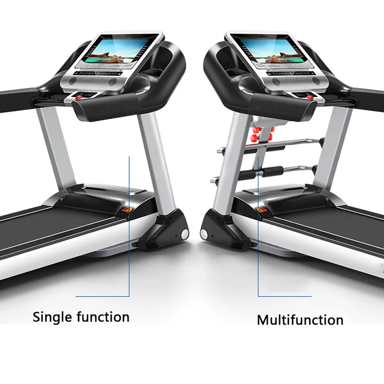 
Professional Gym Equipment Smart Motorized Led Screen Inverter Treadmill With Wifi 