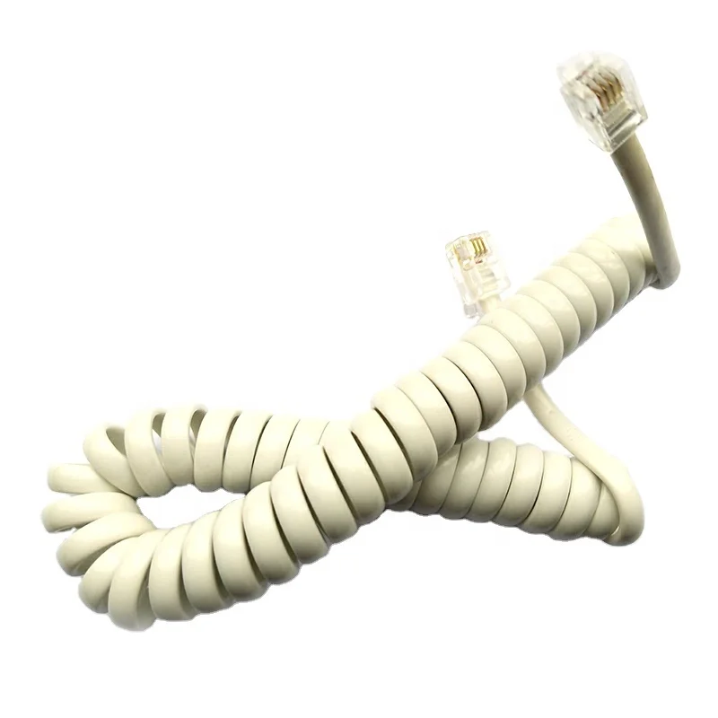 White RJ11 4P4C 2M telephone cords  telephone cables