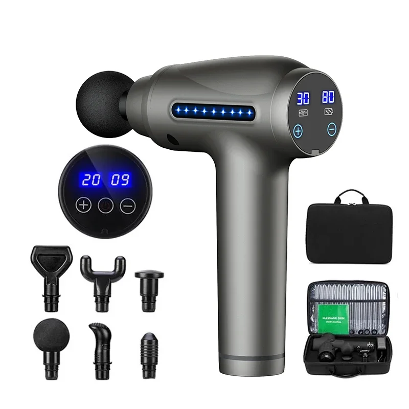 2024 30 Speed Handheld Massager Gun with Deep Tissue Percussion Muscle Massage Gun Fascial Massage Gun