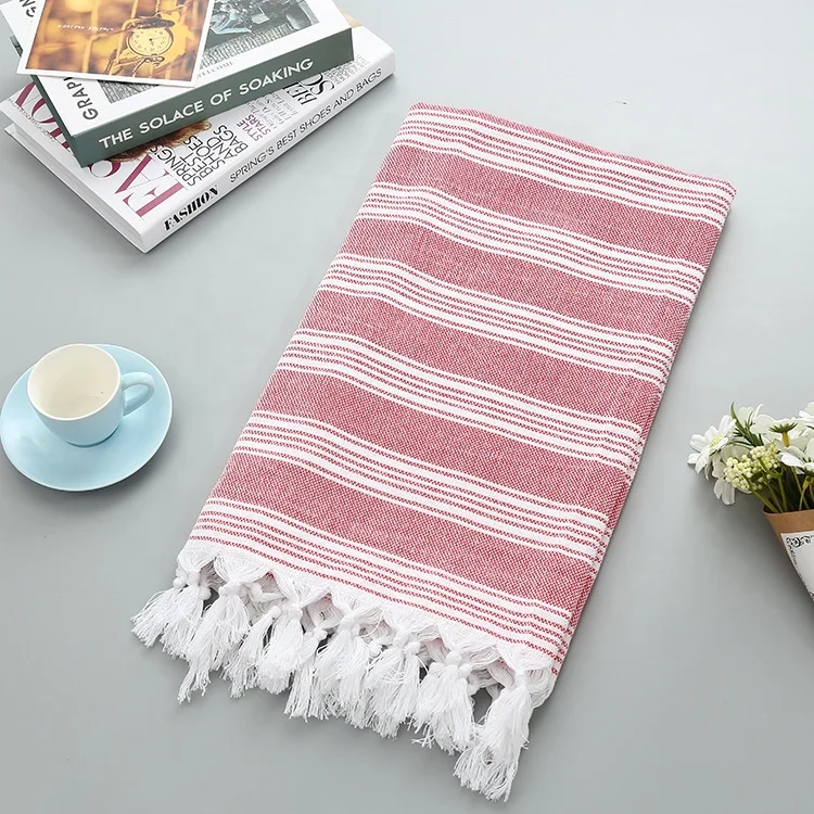 And Cotton Towels Beach Towel Turkish Wholesale High Quality Turkish Linen 100% Polyester Modern Floral Round Knitted Zhengtang