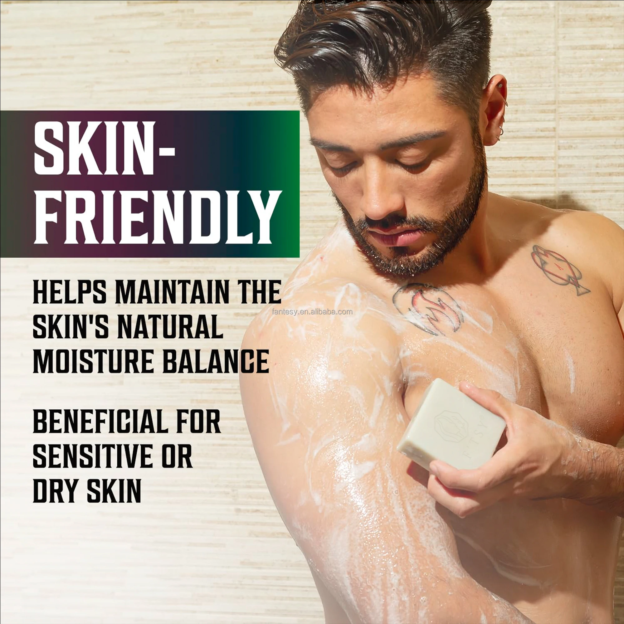 Most Popular Men Soap Smell Fresh and Clean 12 Hours Men Bars Washing Hands Body Mild Skin Soap