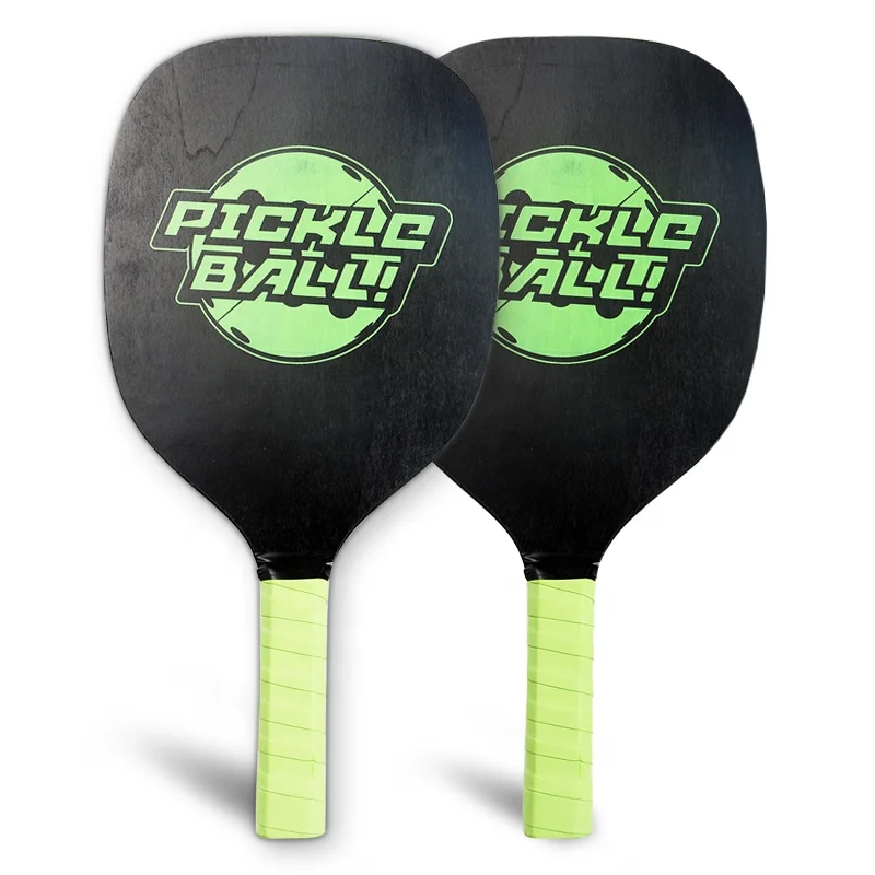 2024 outdoor/indoor activity great design single side silk printing oem/odm custom set of 2 wooden plywood pickleballs