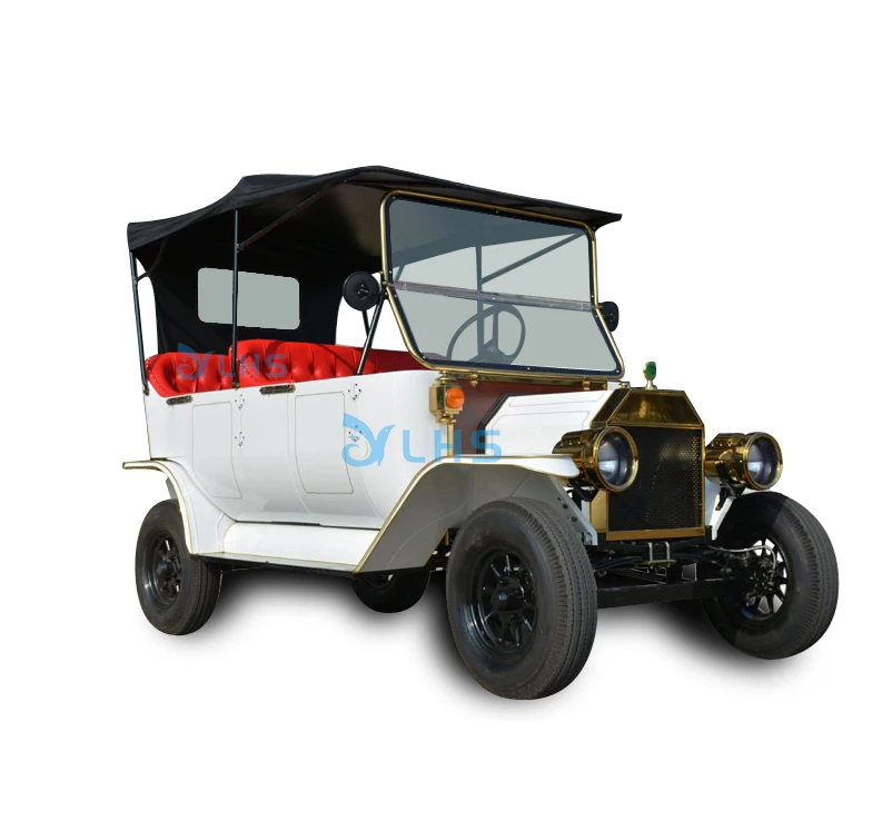 Used high quality classic electric car 5000w lithium wedding antique car sightseeing vintage cart cat for villa community
