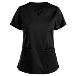 New Design 4 Way Stretch Tops Nurses Clinic Hospital Uniform Scrubs