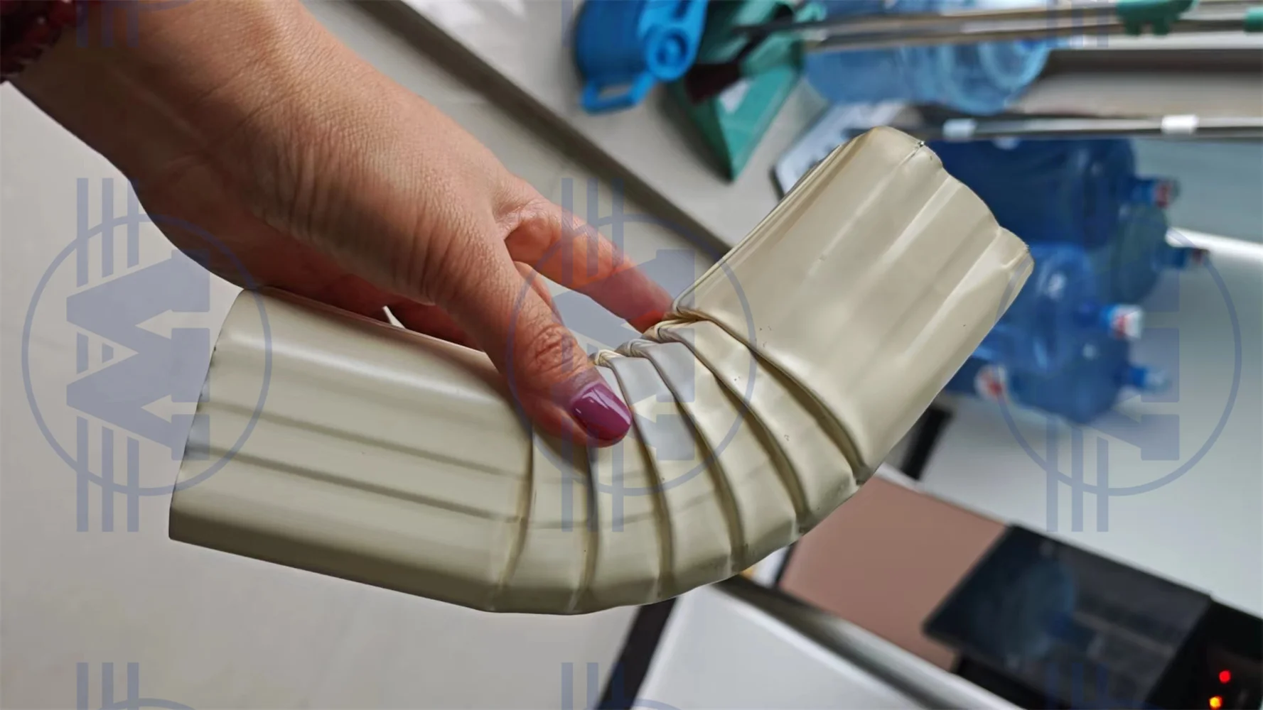 Buy Steel Making Exhaust Machine Equipment Water Gutter Pipe Tube Reducer Narrowing Integrated Downpipe Forming Machine