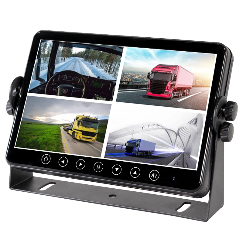 High quality new car rear view monitor 7 inch vehicle monitor 4 channels split monitor